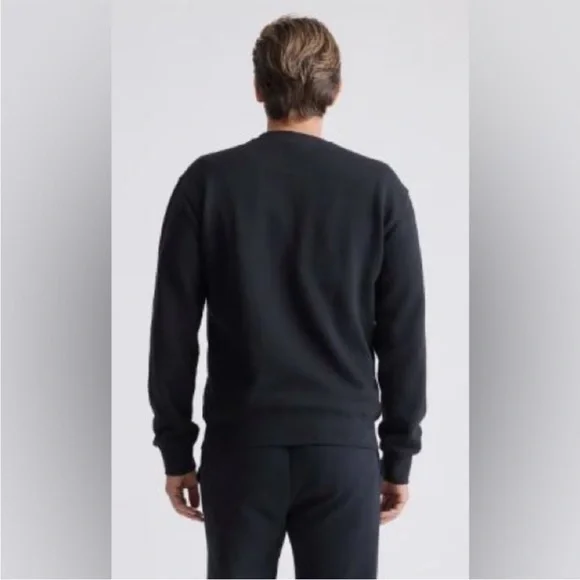 Quince Men's Organic Heavyweight Crew Fleece Black Size Medium - Picture 4 of 11